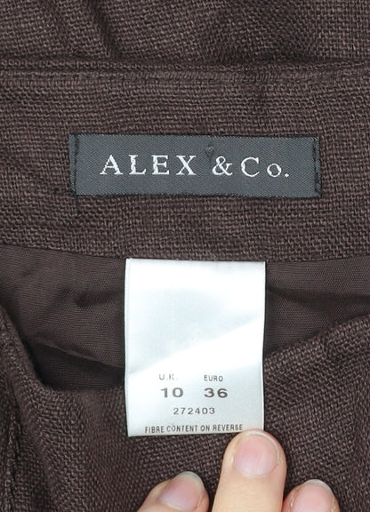 Alex & Co. Women’s Brown Linen Long Pencil Skirt Size 10