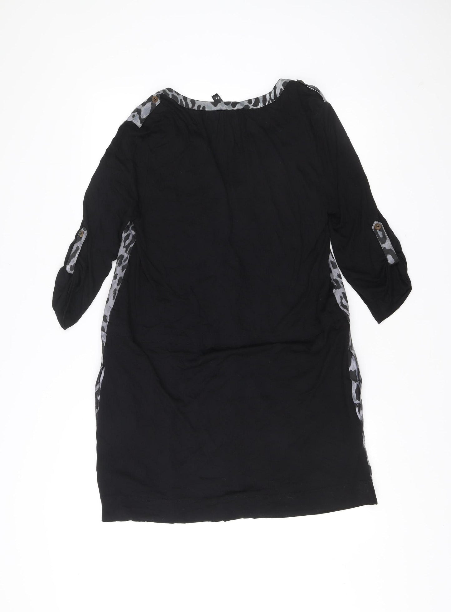 Next Women’s Grey Black Leopard Print Shirt Dress Size 14