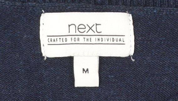 Next Men’s Blue Cotton Blend Pullover Jumper Medium Crew Neck