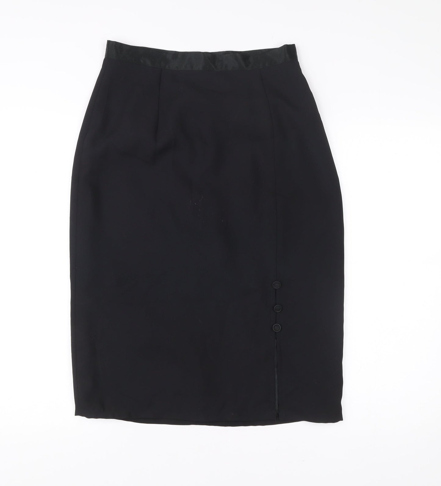Berkertex Women Black Size 12 Pencil Skirt Lined Workwear Business