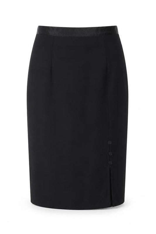 Berkertex Women Black Size 12 Pencil Skirt Lined Workwear Business