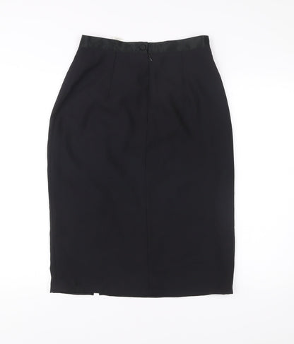 Berkertex Women Black Size 12 Pencil Skirt Lined Workwear Business