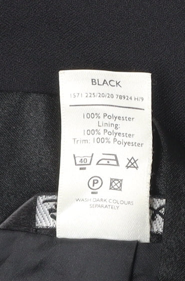Berkertex Women Black Size 12 Pencil Skirt Lined Workwear Business