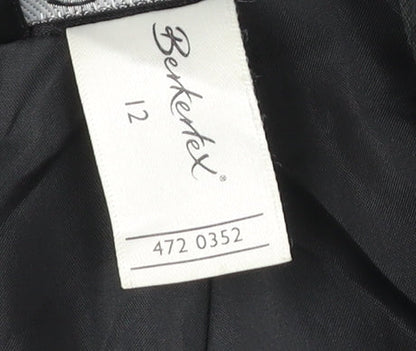 Berkertex Women Black Size 12 Pencil Skirt Lined Workwear Business