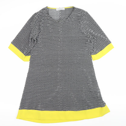 Rinascimento Women’s XL Black White Yellow Shift Dress