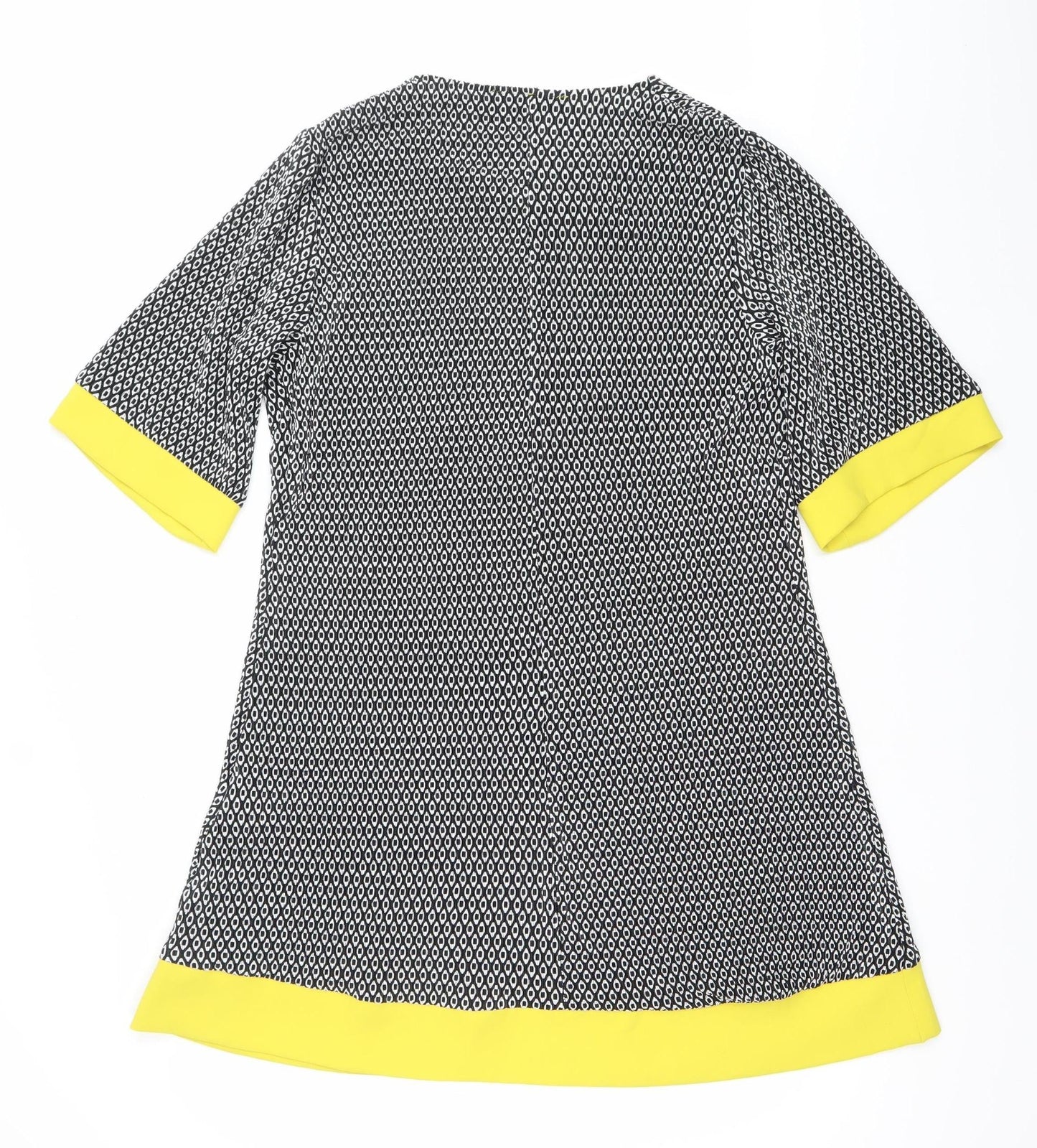 Rinascimento Women’s XL Black White Yellow Shift Dress