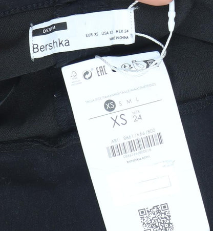 Bershka Women’s Black XS Slim Fit Halter Jumpsuit