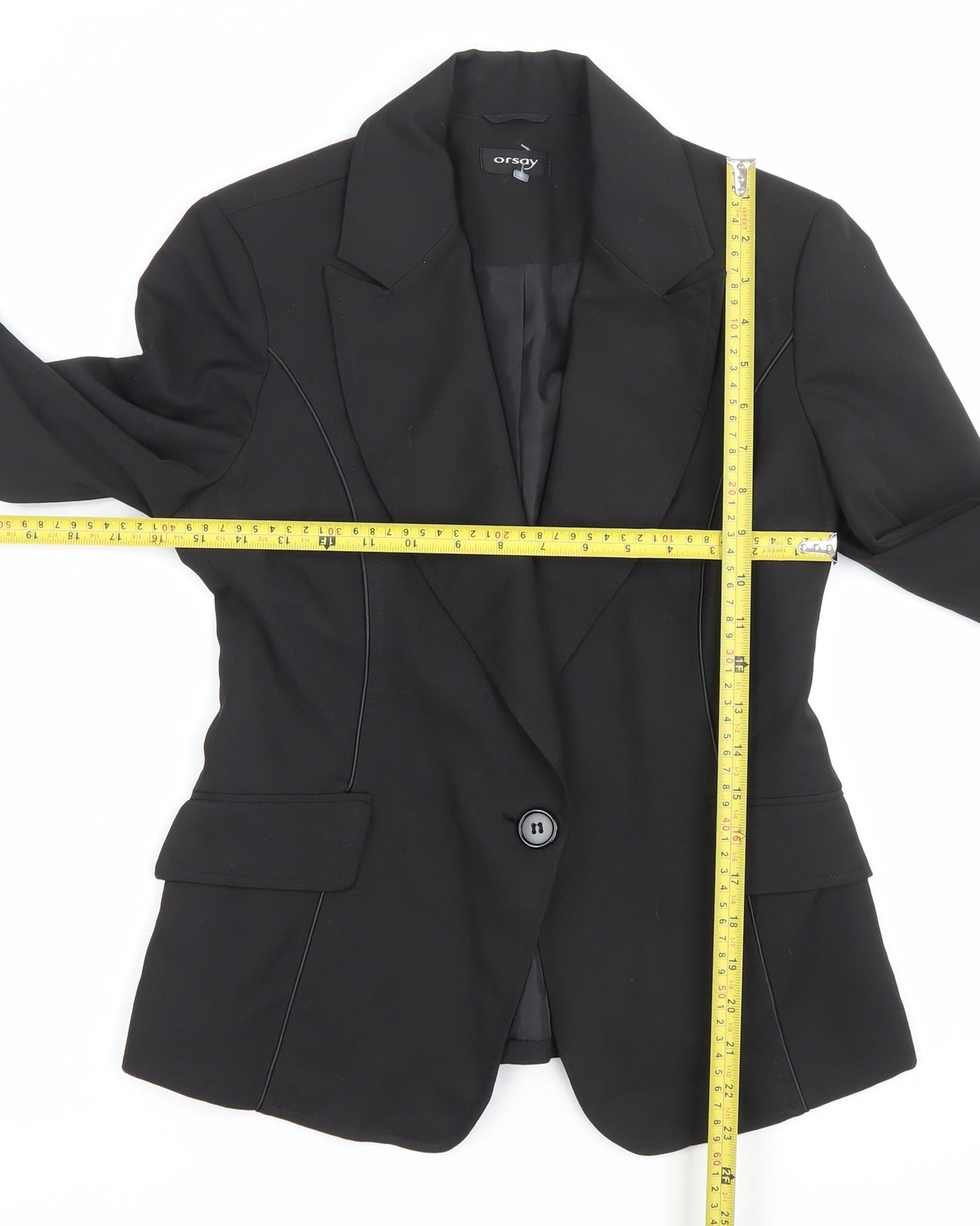 Orsay Womens Black Size 12 Single Breasted Blazer Jacket
