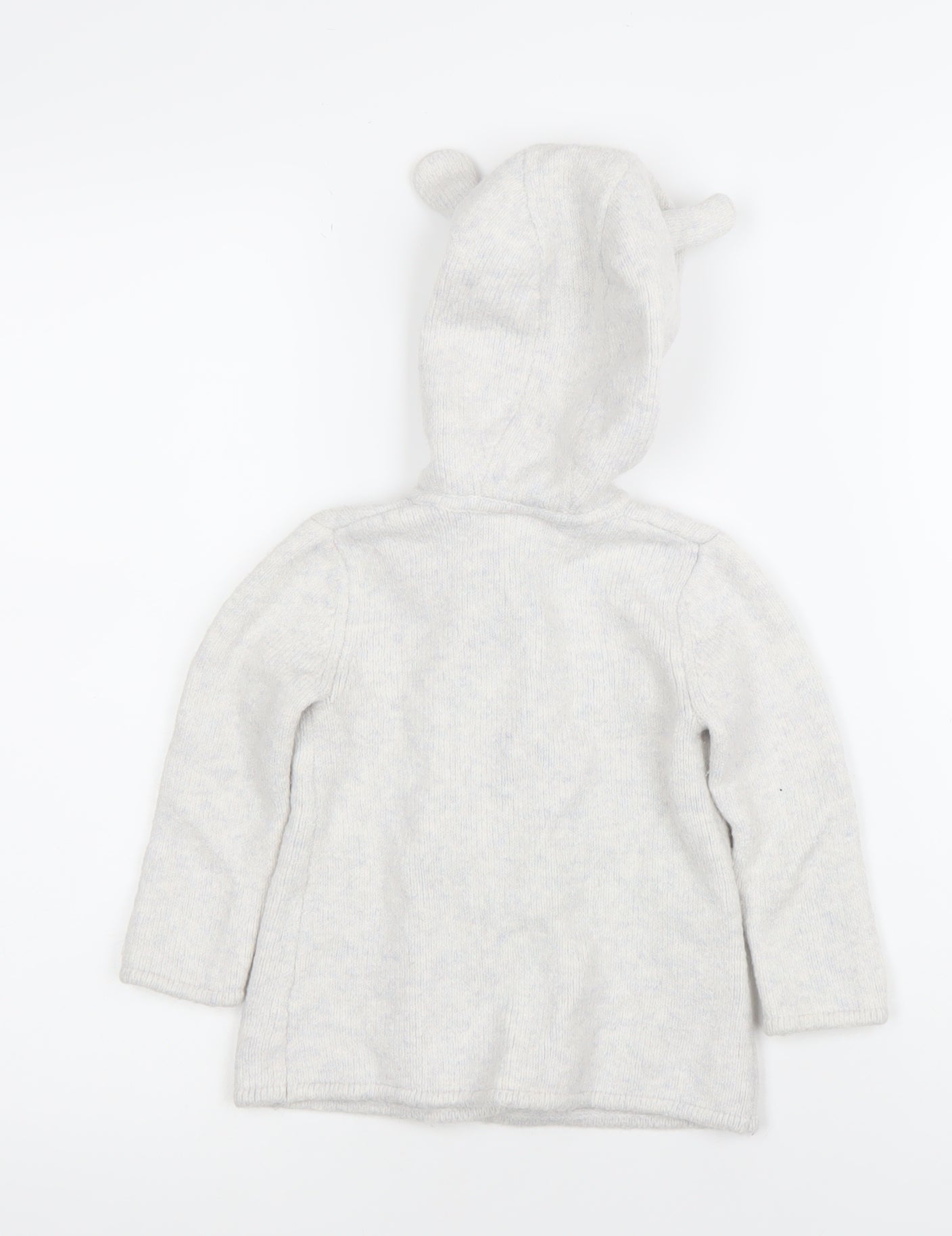 The Little White Company Unisex Baby Ivory Hooded Cardigan 12-18 Months