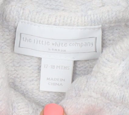 The Little White Company Unisex Baby Ivory Hooded Cardigan 12-18 Months