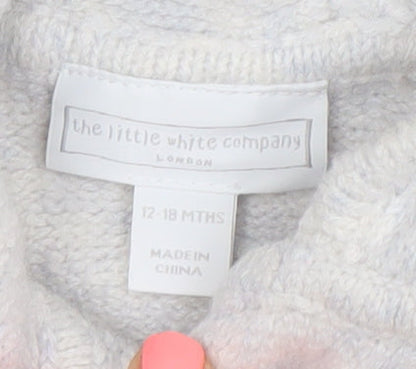 The Little White Company Unisex Baby Ivory Hooded Cardigan 12-18 Months