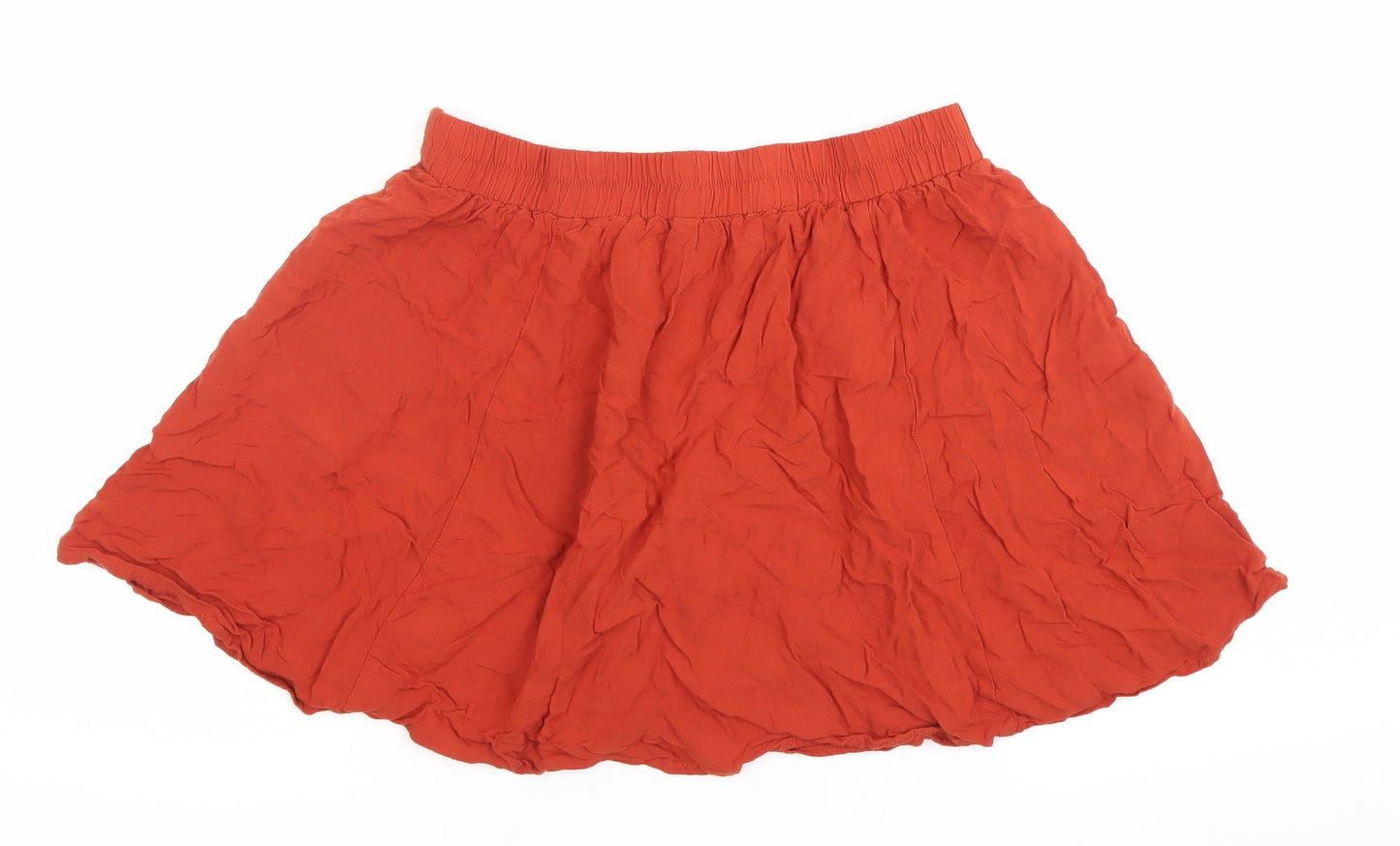 Forever 21 Women’s Red A-Line Button Skirt Size M Rayon