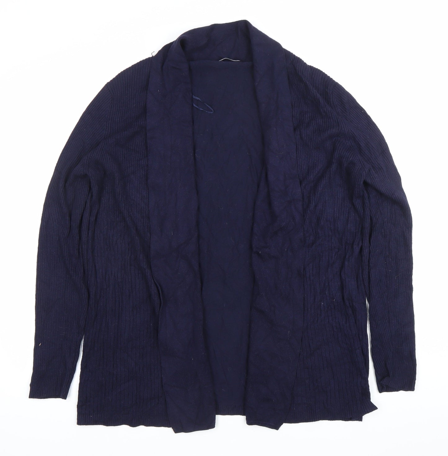 Bm Collection Womens Blue M Cardigan Knit Long Sleeve Work Casual