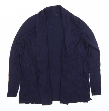 Bm Collection Womens Blue M Cardigan Knit Long Sleeve Work Casual