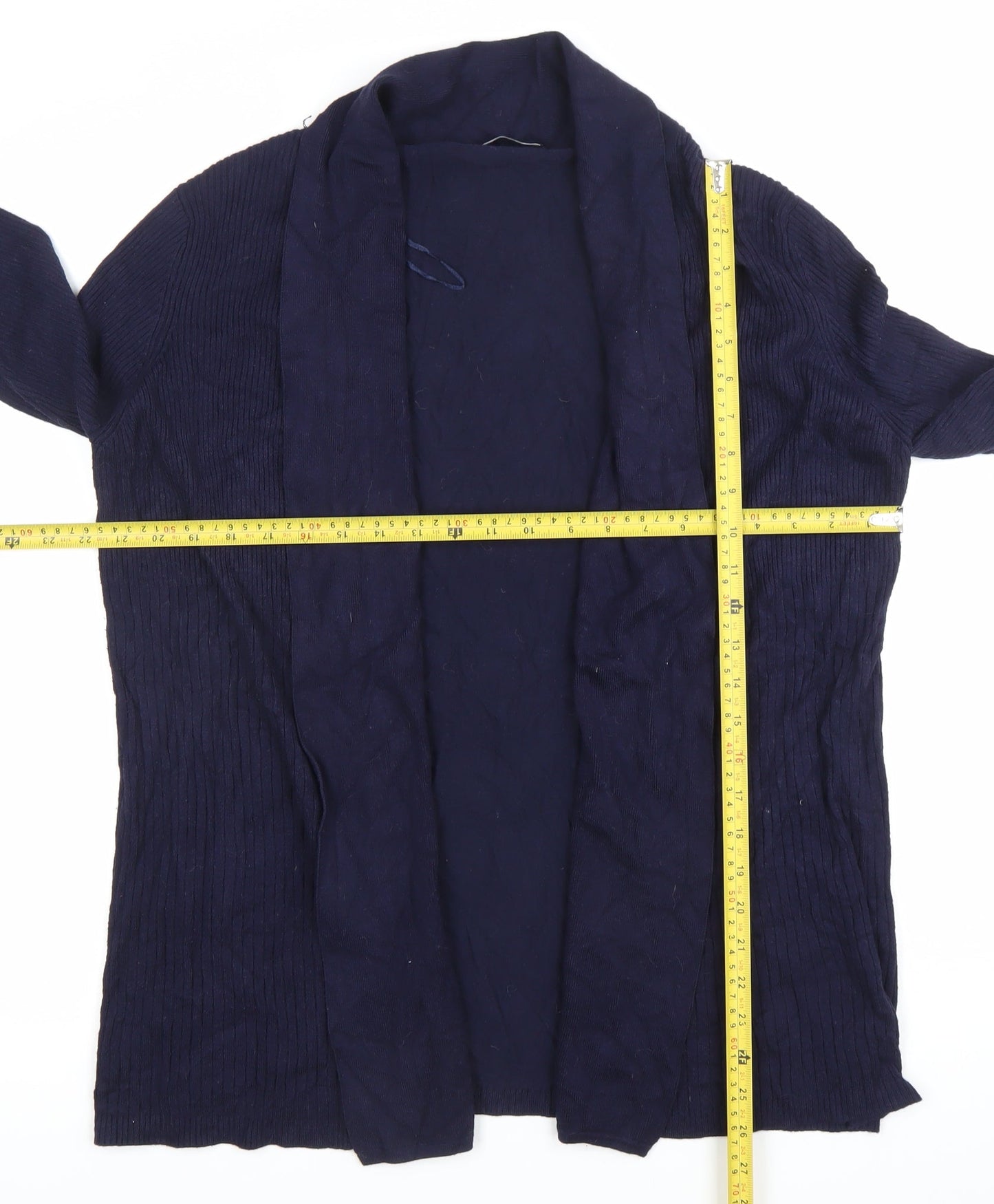 Bm Collection Womens Blue M Cardigan Knit Long Sleeve Work Casual