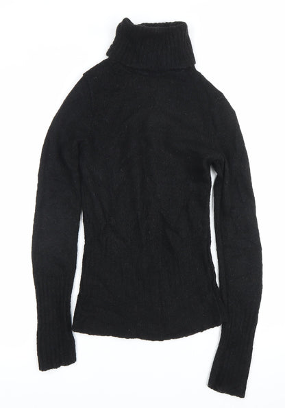 KOAN SIGN Womens Black Roll Neck Slim Fit Knit Jumper Size M