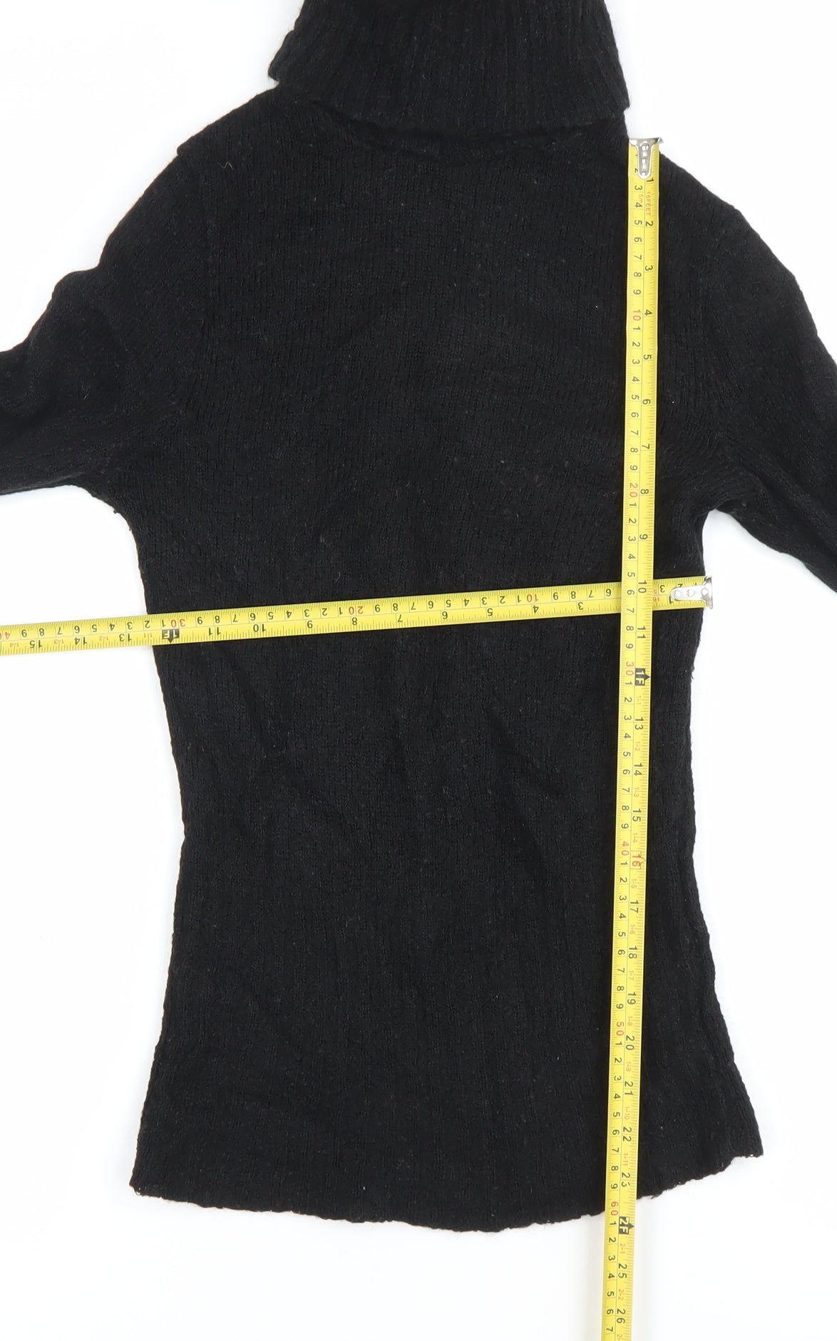 KOAN SIGN Womens Black Roll Neck Slim Fit Knit Jumper Size M