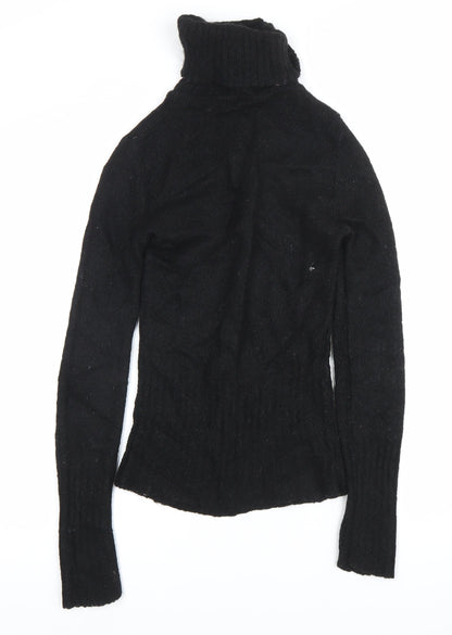 KOAN SIGN Womens Black Roll Neck Slim Fit Knit Jumper Size M