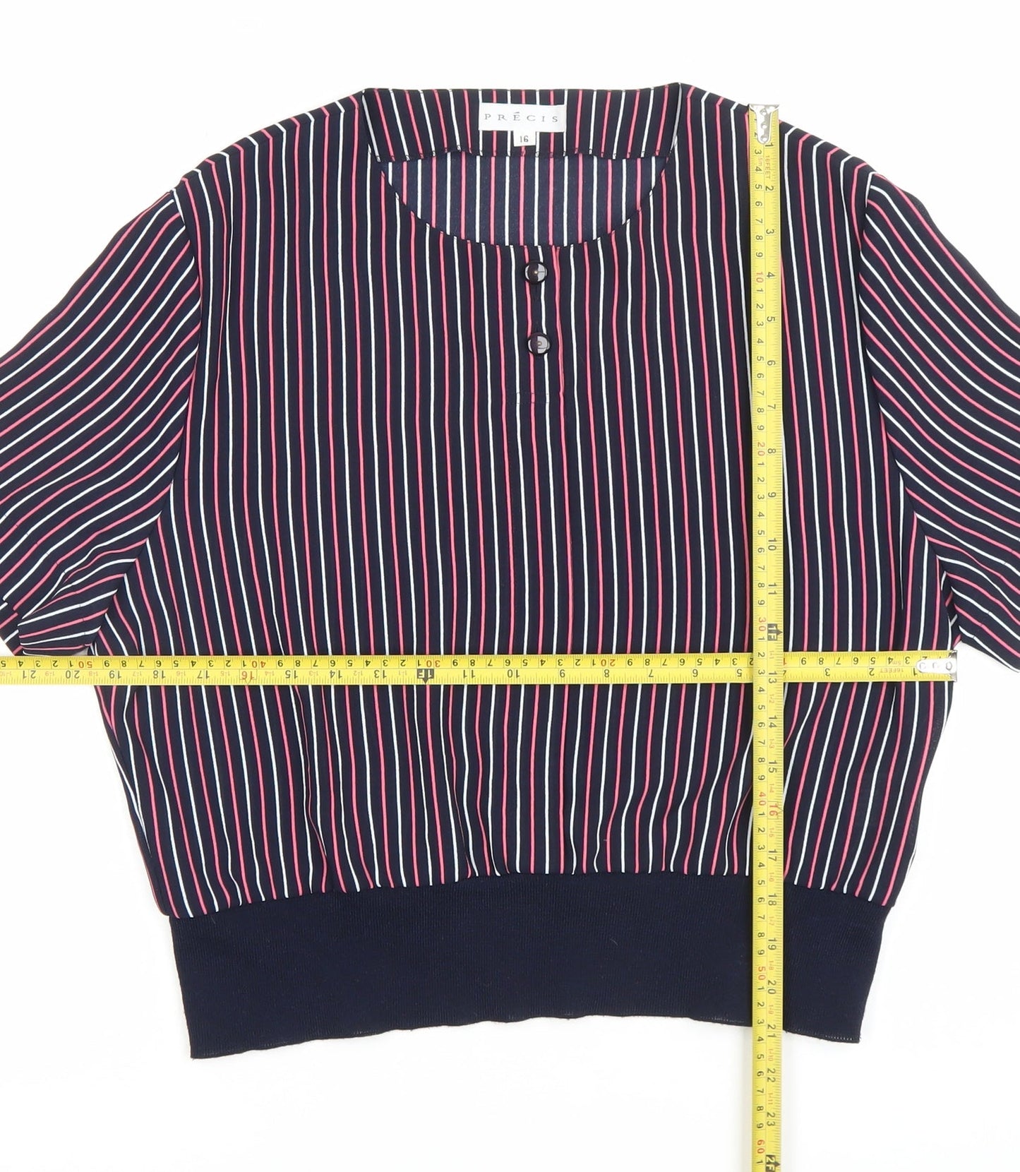 Precis Women’s Multicoloured Striped Blouse Size 16 Polyester