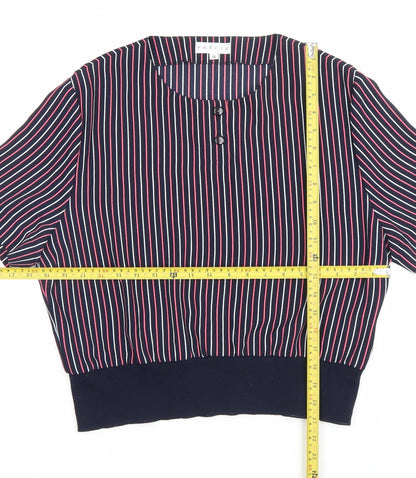 Precis Women’s Multicoloured Striped Blouse Size 16 Polyester