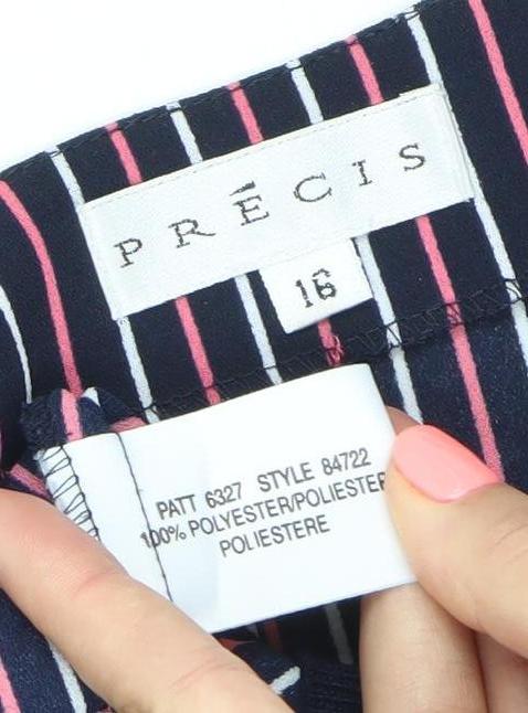 Precis Women’s Multicoloured Striped Blouse Size 16 Polyester