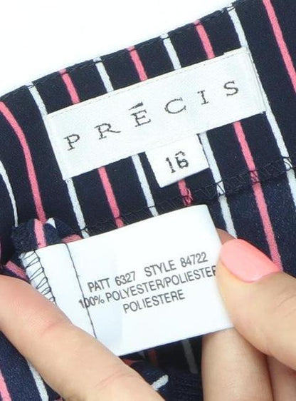 Precis Women’s Multicoloured Striped Blouse Size 16 Polyester