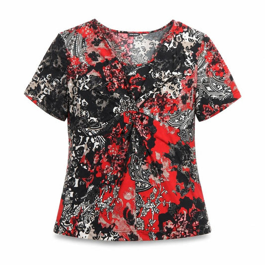 Gerry Weber Womens Multicoloured Floral V-Neck Blouse Top Size 12