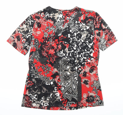 Gerry Weber Womens Multicoloured Floral V-Neck Blouse Top Size 12
