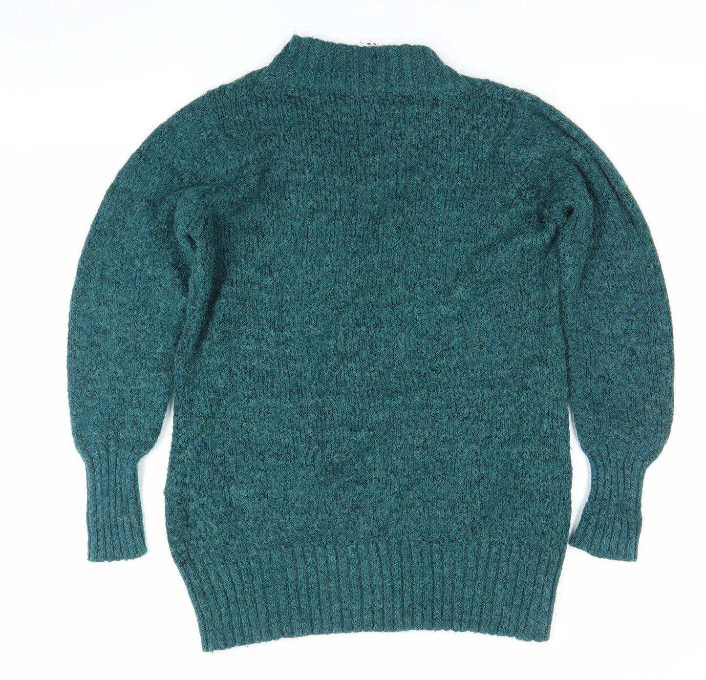 Jeffrey and Paula Womens Green V-Neck Long Sleeve Pullover Jumper Size 12