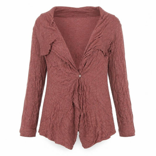 Sandwich Womens Brown V-Neck Long Sleeve Knit Cardigan Size M