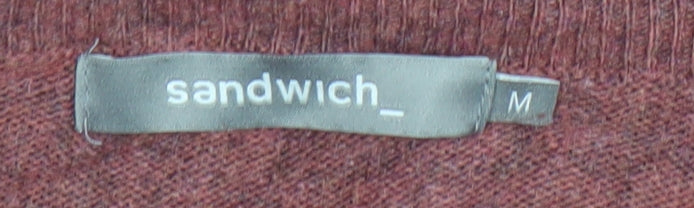 Sandwich Womens Brown V-Neck Long Sleeve Knit Cardigan Size M