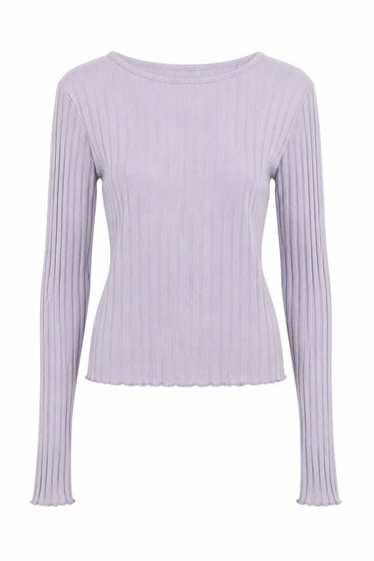 ASOS DESIGN Women’s Purple Long Sleeve Slim Fit Crew Neck Top Size 8