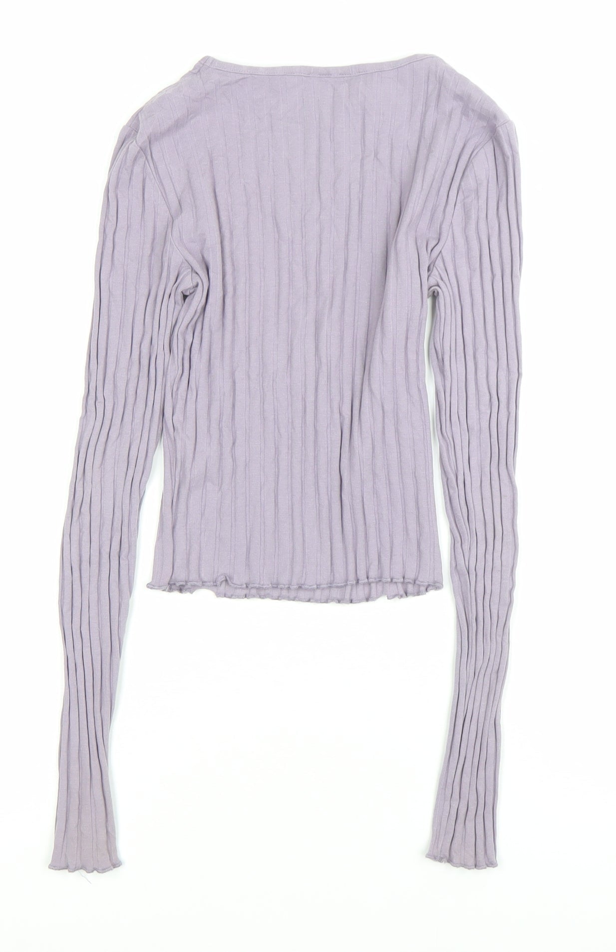 ASOS DESIGN Women’s Purple Long Sleeve Slim Fit Crew Neck Top Size 8