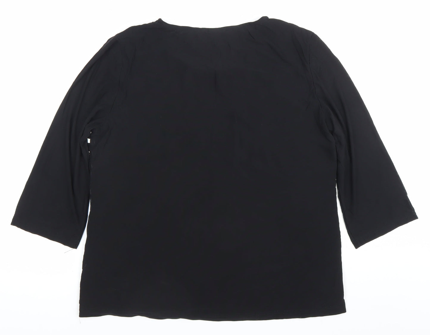 Sky Designs Women’s Black Striped Tunic Blouse Size 4 Polyester