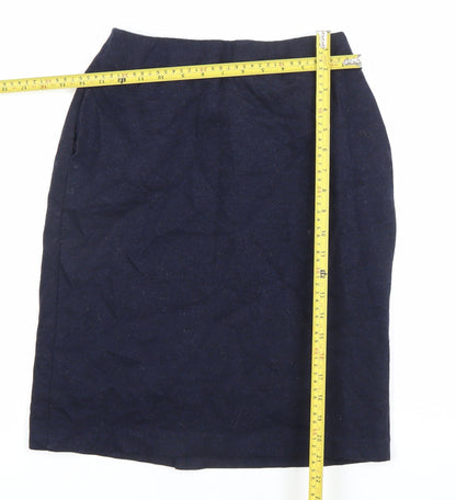 Uniqlo Women’s Blue Pencil Skirt Size S Knee Length Stretch Business