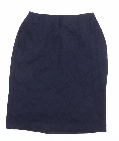 Uniqlo Women’s Blue Pencil Skirt Size S Knee Length Stretch Business