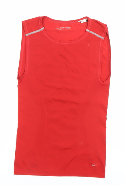 Nike Womens Red Seamless Dri-Fit Tank Top Size M Athletic Gym