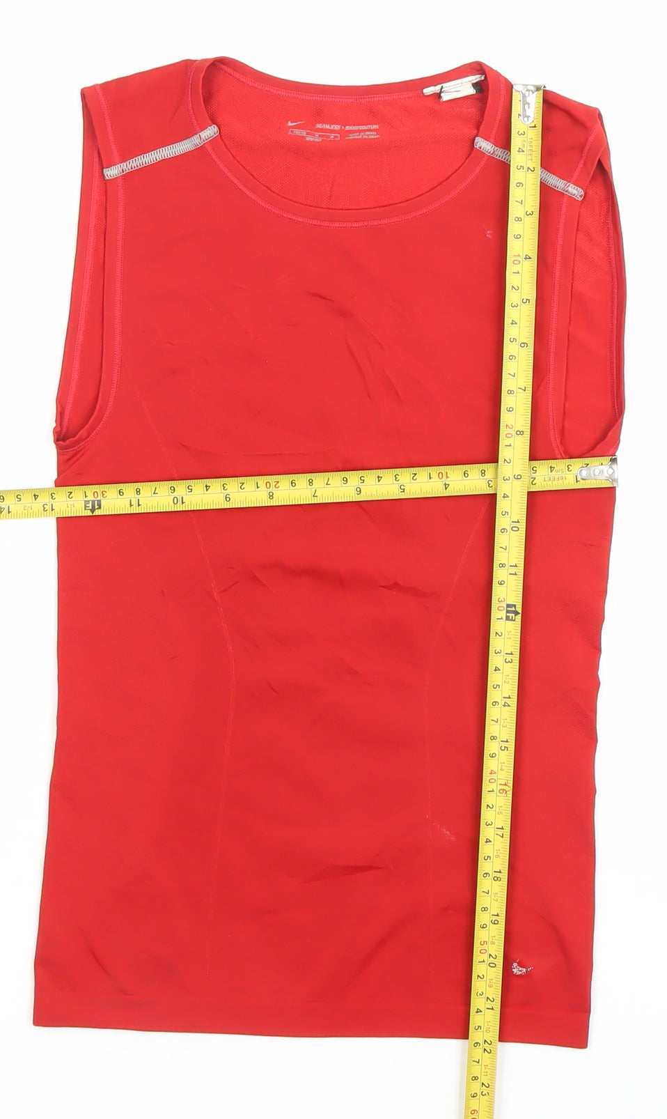 Nike Womens Red Seamless Dri-Fit Tank Top Size M Athletic Gym