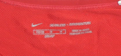 Nike Womens Red Seamless Dri-Fit Tank Top Size M Athletic Gym