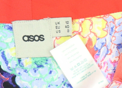ASOS Womens Multicoloured Floral Kimono Sleeve Blouse UK 12