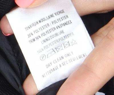 Kaliko Women’s Black Wool Blend Pencil Skirt Size 12 Workwear