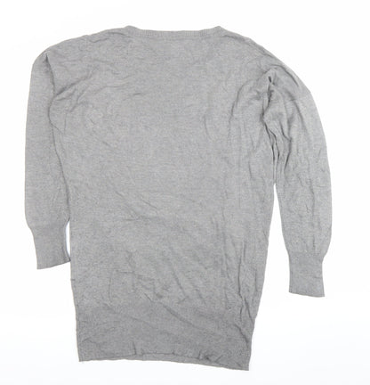 Jasper Conran Women’s Grey Tunic Jumper Size 12 Long Sleeve Knit