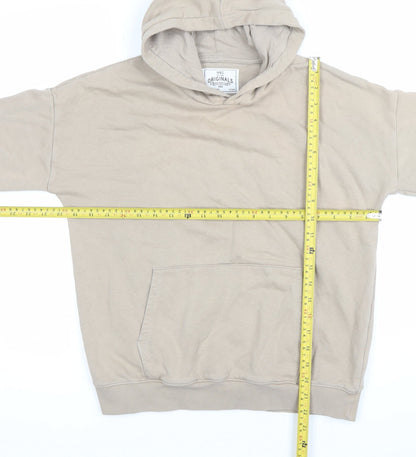 Marks and Spencer Boys Beige Pullover Hoodie 12-13 Years Regular Fit
