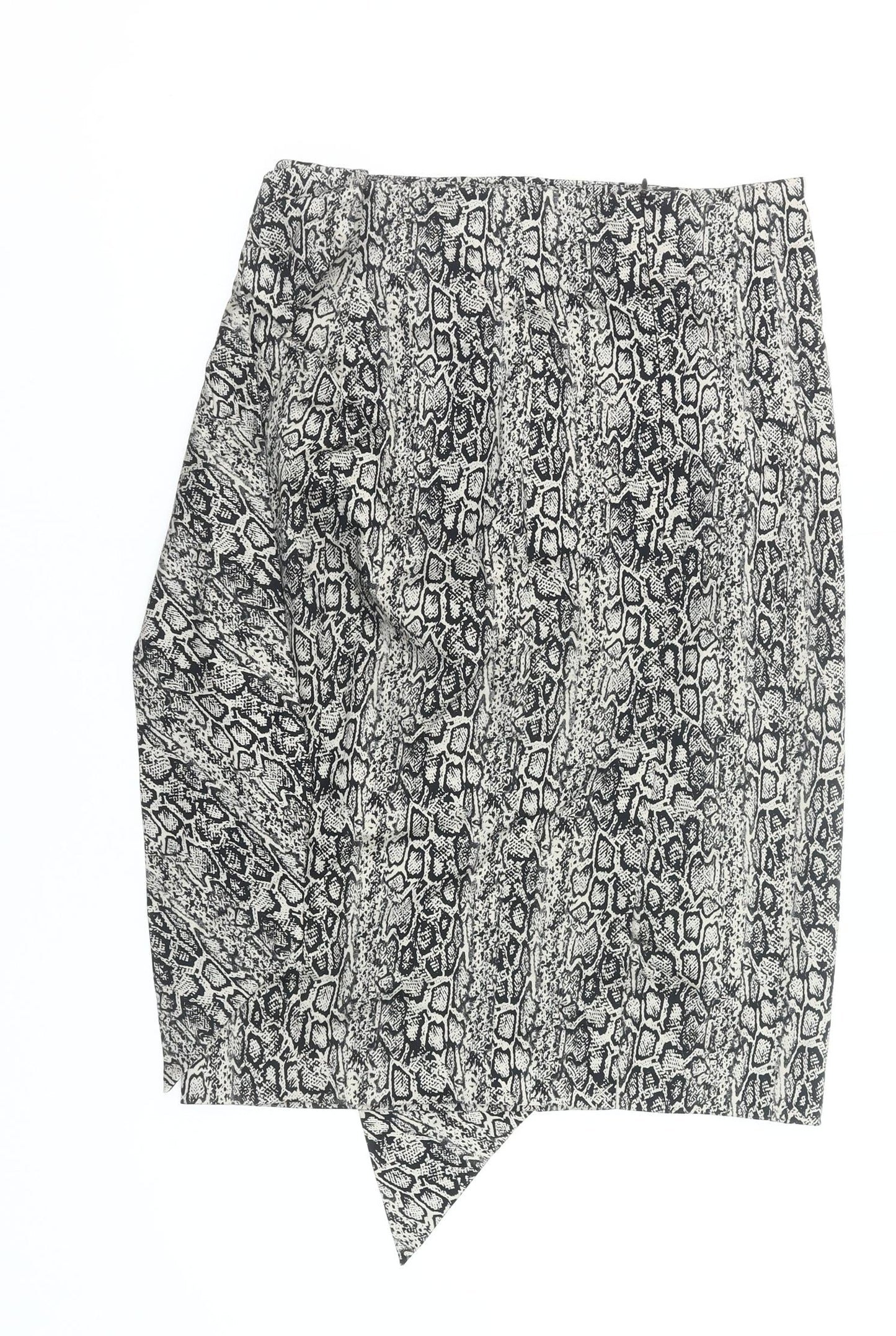 d Collection Womens Black Animal Print Pencil Skirt Size 10