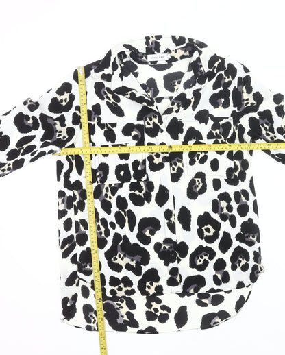 Voyelles Women’s Multicoloured Leopard Print Button-Up Shirt Size S
