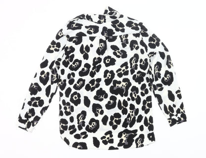 Voyelles Women’s Multicoloured Leopard Print Button-Up Shirt Size S