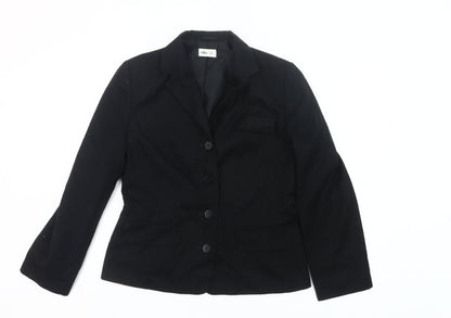 BHS Women Black Size 12 Blazer Jacket Classic Workwear