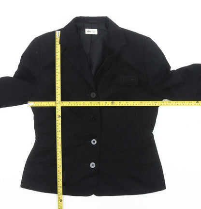 BHS Women Black Size 12 Blazer Jacket Classic Workwear