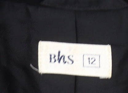 BHS Women Black Size 12 Blazer Jacket Classic Workwear