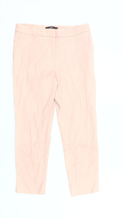 Next Womens Beige Chino Slim Fit Trousers Size S